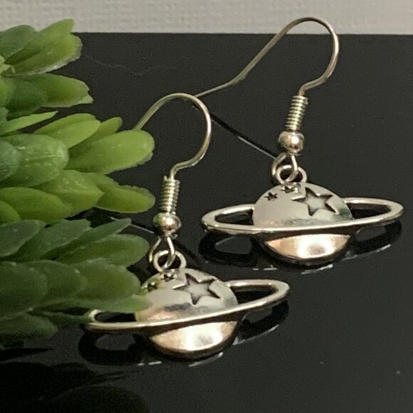 Planet Earring, Science Earring, Astronomy Earring, Star Earring, Gift Idea - Picture 1 of 9